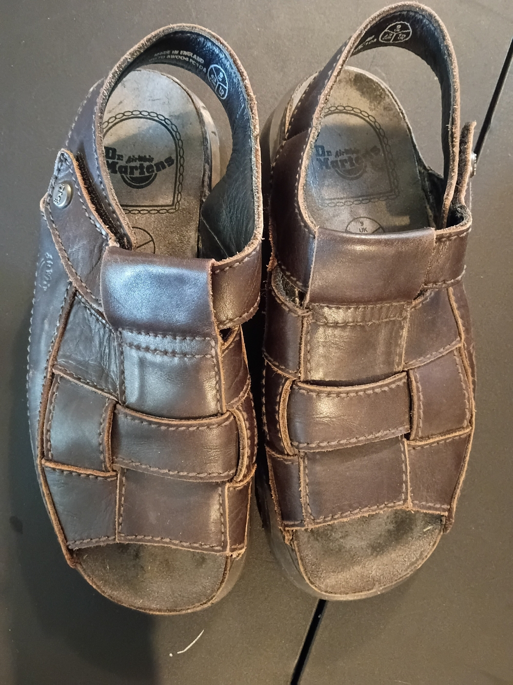 Dr. Martens Kids' Brown Leather Fisherman Sandals
